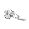 Heart Flower Alloy Crystal Rhinestone Brooches JEWB-C037-07P-3