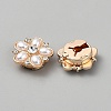 Zinc Alloy Rhinestone Cufflinks AJEW-WH0031-58G-2
