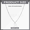 1Pc Brass Chain & 304 Stainless Steel Letter Pendant Necklaces NJEW-LP0001-35R-P-2