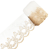 10 Yards Polyester Flower Embroidery  Lace Ribbon OCOR-GF0004-86-1