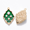 Brass Enamel Pendants KK-T049-055G-01-NF-2