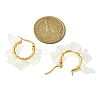 Natural Quartz Crystal Chips Braided Hoop Earrings EJEW-JE04940-06-2