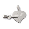 201 Stainless Steel Pendants STAS-Q342-52P-1
