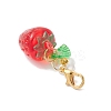 2Pcs Transparent Acrylic Strawberry Pendant Decorations HJEW-JM04318-5
