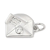 Brass Micro Pave Clear Cubic Zirconia Charms KK-G522-31P-1