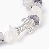Natural Rutilated Quartz Beads Stretch Bracelets BJEW-JB03926-02-2