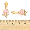 Rack Plating Alloy Enamel Flower European Dangle Charms FIND-B034-15G-01-3