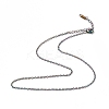 Ion Plating(IP) 304 Stainless Steel Cable Chain Necklace for Men Women NJEW-K245-014D-1