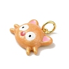 Rack Plating Brass Enamel Pendants KK-S366-03G-2