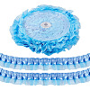 1Pc 2-Layer Pleated Satin Organza Ribbons ORIB-TA0001-06D-1