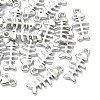 SHEGRACE Brass Micro Pave Cubic Zirconia Fishbone Charms XGR0163P-109P-1