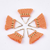 Polycotton(Polyester Cotton) Tassel Charms Decorations FIND-S302-10G-1