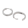 Tarnish Resistant 304 Stainless Steel Textured Huggie Hoop Earrings for Women EJEW-C096-35C-2