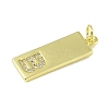 Brass Micro Pave Clear Cubic Zirconia Pendants KK-P266-06G-B-2