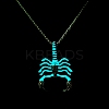 Luminous Glow in the Dark Alloy Scorpio Pendant Necklaces PW-WG90861-03-1