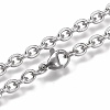 Tarnish Resistant 304 Stainless Steel Cable Chain Anklets LS-AJEW-H100-01P-2