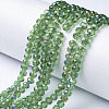 Electroplate Transparent Glass Beads Strands EGLA-A034-T6mm-F04-1