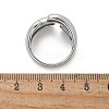 304 Stainless Steel Cuff Rings for Women RJEW-A063-01F-P-3