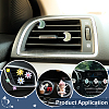 5Pcs Moon Natural Amethyst & Amazonite & Rose Quartz & Green Aventurine & Opalite Car Air Vent Clips HJEW-BC00069-5