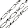 304 Stainless Steel Twist Oval Link Chains CHS-C017-08P-1