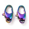 Ion Plating(IP) 304 Stainless Steel Lobster Claw Clasps STAS-F109-01M-2