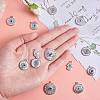 16Pcs 8 Style Eye Theme 304 Stainless Steel Rhinestone Pendants STAS-SZ0002-85P-3