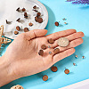  24Pcs 3 Styles Walnut Wood Flat Round Stud Earrings with 304 Stainless Steel Pin for Women EJEW-TA0001-25-6