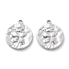Anti-Tarnish 304 Stainless Steel Pendants STAS-R130-43P-1