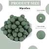 80Pcs Round Silicone Focal Beads SIL-SZ0001-24-36-2
