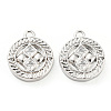 Brass Micro Pave Cubic Zirconia Charms KK-E090-31P-1