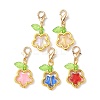 Star Alloy & Glass Pendant Decorations HJEW-JM03274-01-2