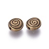 Tibetan Style Alloy Flat Round Carved Vortex Beads LS-X-TIBEB-5437-AB-FF-2