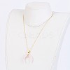 Natural & Synthetic Mixed Stone Pendant Necklaces NJEW-JN02140-4