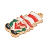 Christmas Theme Alloy Enamel Pendants ENAM-M221-01KCG-07-2