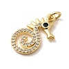 Brass Micro Pave Cubic Zirconia Pendants KK-C137-05E-G-2
