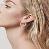 1 Pair Zinc Alloy Hoop Earrings EJEW-LP0003-66P-1