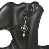 Natural Paua Shell & Stainless Steel Dangle Earrings for Women EJEW-JE07076-02-2