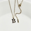 304 Stainless Steel Letter Pendant Necklaces NJEW-WH0027-26B-G-1