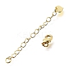 Brass Micro Pave Cubic Zirconia End With Chain KK-V011-27G-2