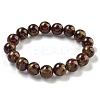 Round Synthetic Gold Clinquant Stone Stretch Bracekets G-P549-02B-04-2