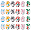 24Pcs 6 Colors Handmade Porcelain Beads PORC-WR0001-04-1