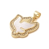 Brass Micro Pave Clear Cubic Zirconia Pendants KK-I712-29G-2