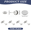 10Pcs 304 Stainless Steel Studs Earrings Findings EJEW-LP0001-11-2