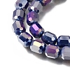 Electroplate Transparent Column Glass Beads Strands EGLA-A043-02-AB07-3