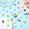 36Pcs 18 Styles Hounds Tooth Pattern Paint Alloy Beads FIND-CJ0003-27-5