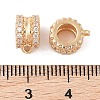 Brass Pave Clear Cubic Zirconia Beads KK-N256-08G-D-3