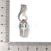 Snake Brass Micro Pave Cubic Zirconia S Hook Clasps KK-A227-06P-3