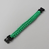 Survival Polyester Cord Bracelet with Plastic Clasps for Hiking Camping Outdoor BJEW-WH0018-54C-2