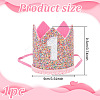 Non-Woven Fabrics Crown AJEW-WH0166-74-2