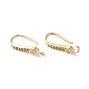 Brass Micro Pave Clear Cubic Zirconia Earring Hooks ZIRC-Q201-04G-1